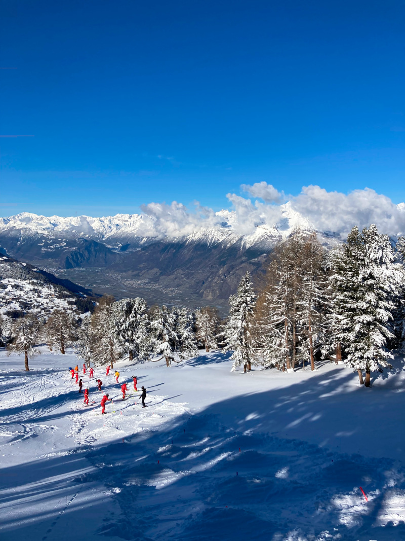 view on moguls course in Nendaz